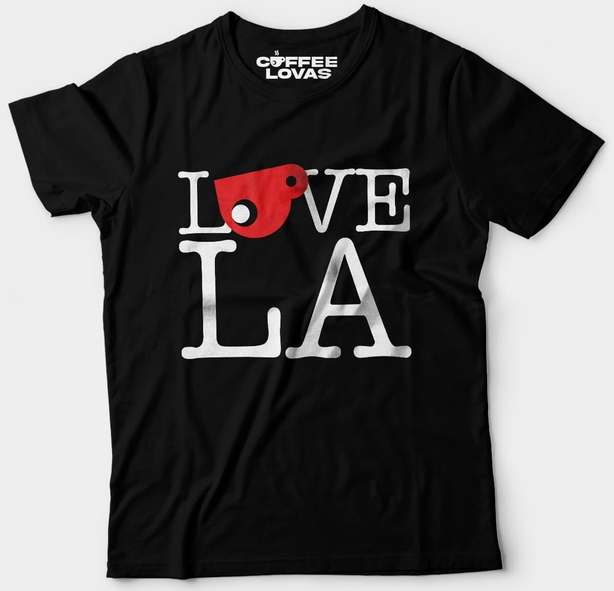 Black West Coast coffee graphic t-shirt