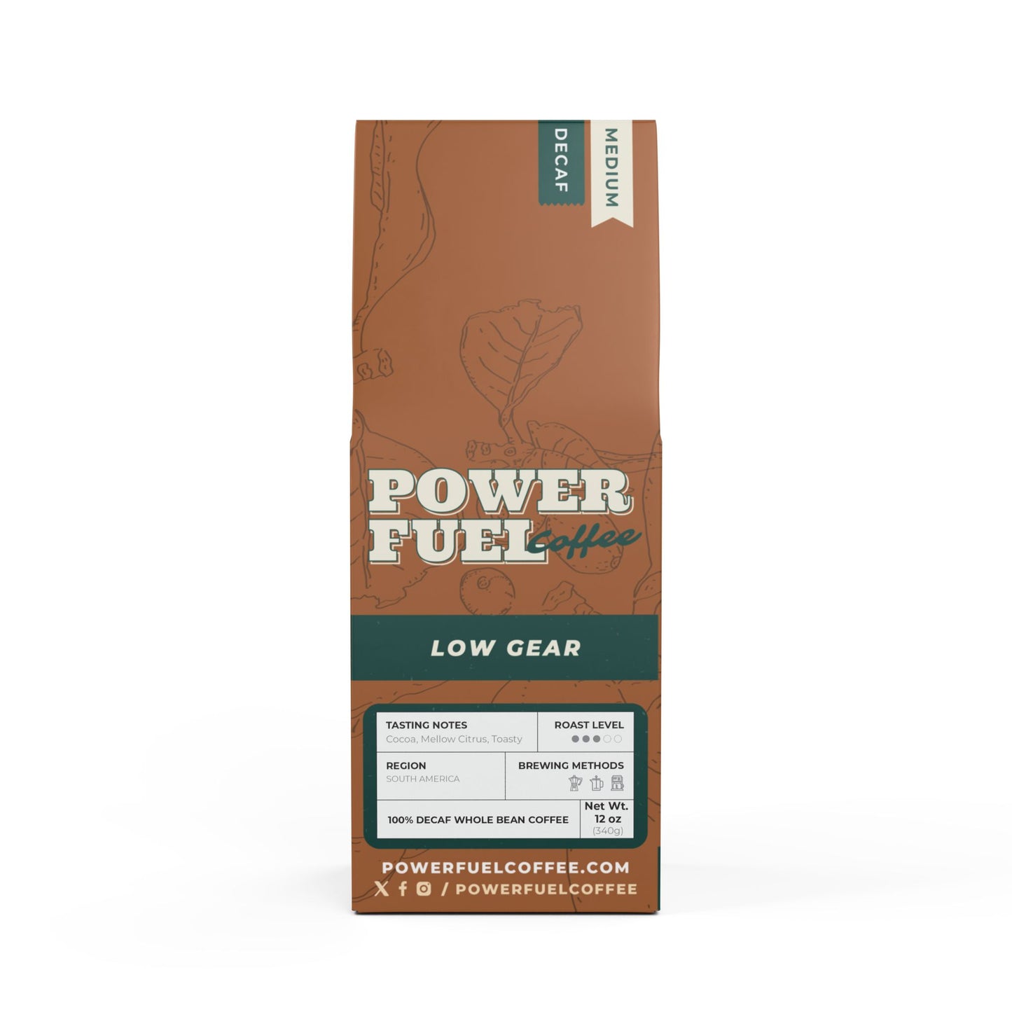 Power Fuel [Low Gear] Decaf Coffee Blend (Medium Roast)