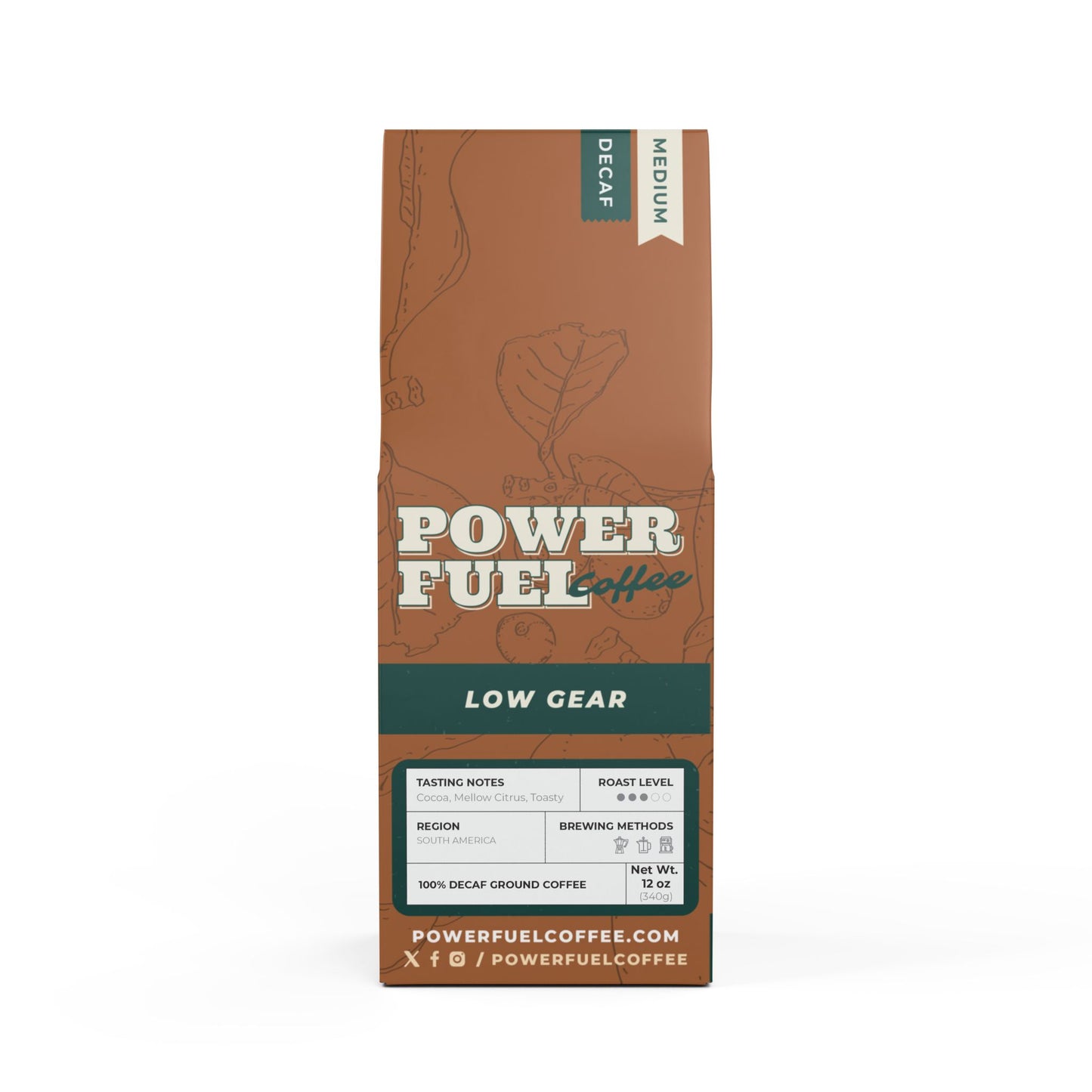Power Fuel [Low Gear] Decaf Coffee Blend (Medium Roast)
