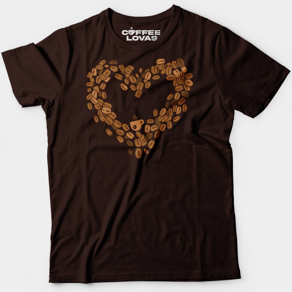 Dark Chocolate unisex tee with cozy coffee-themed design