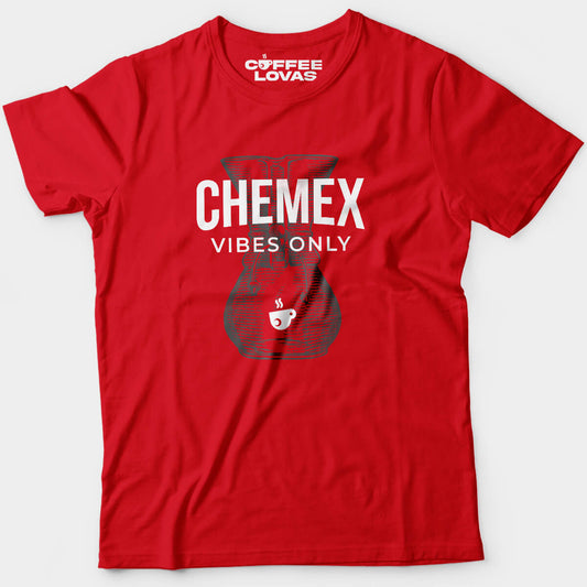 Red Chemex Vibes Only shirt for pour-over coffee lovers