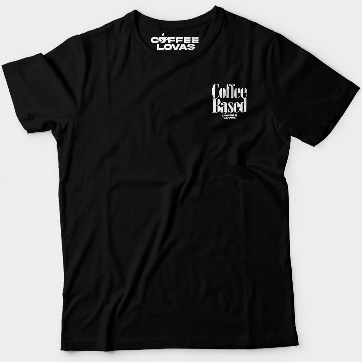 black Coffee Based t-shirt with minimalist front print