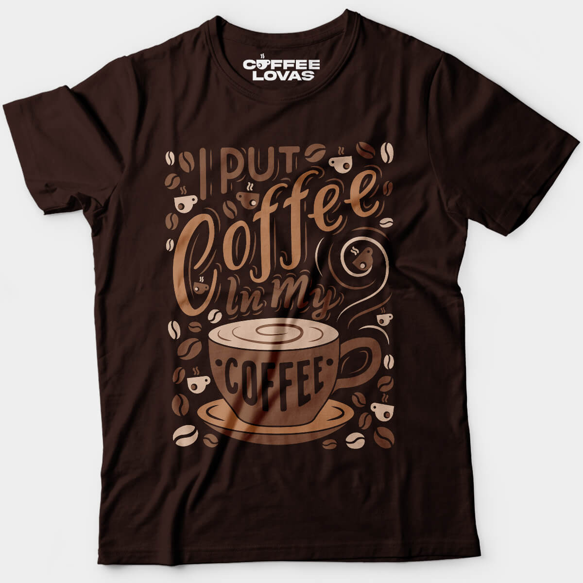 Dark Chocolate Coffee in My Coffee Bold and fun coffee lover tee for high-caffeine lifestyles - front view