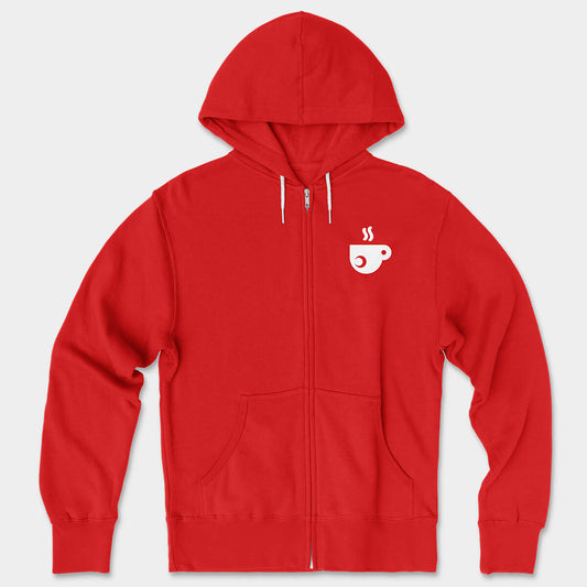 Coffee Lovas Icon Embroidered Zip Hoodie