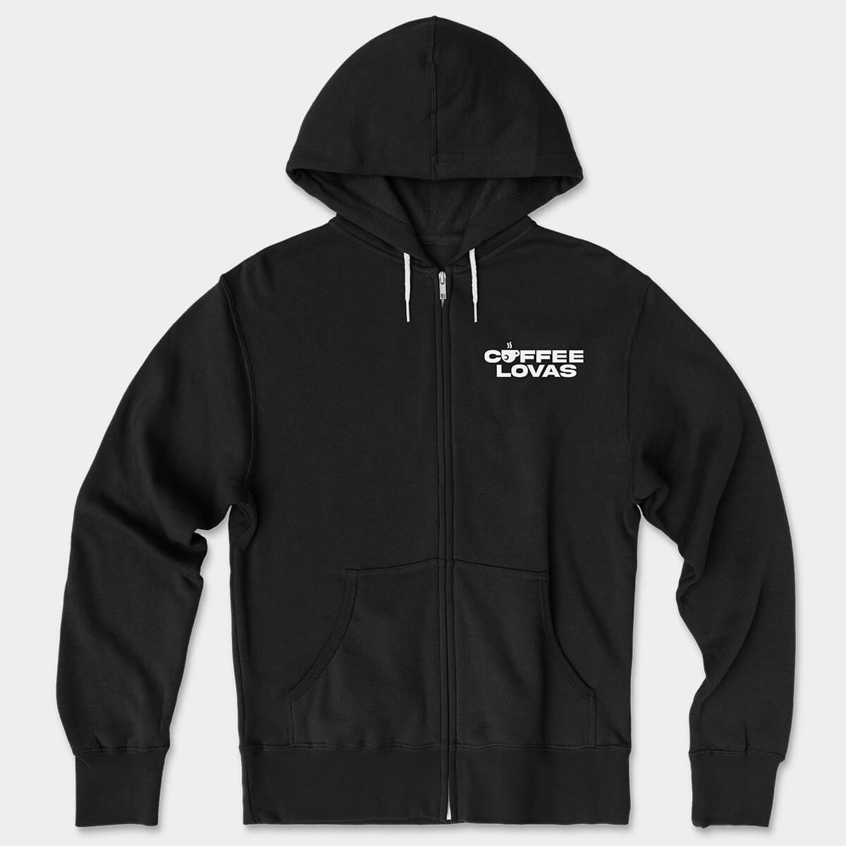 Coffee Lovas Logo Embroidered Zip Hoodie