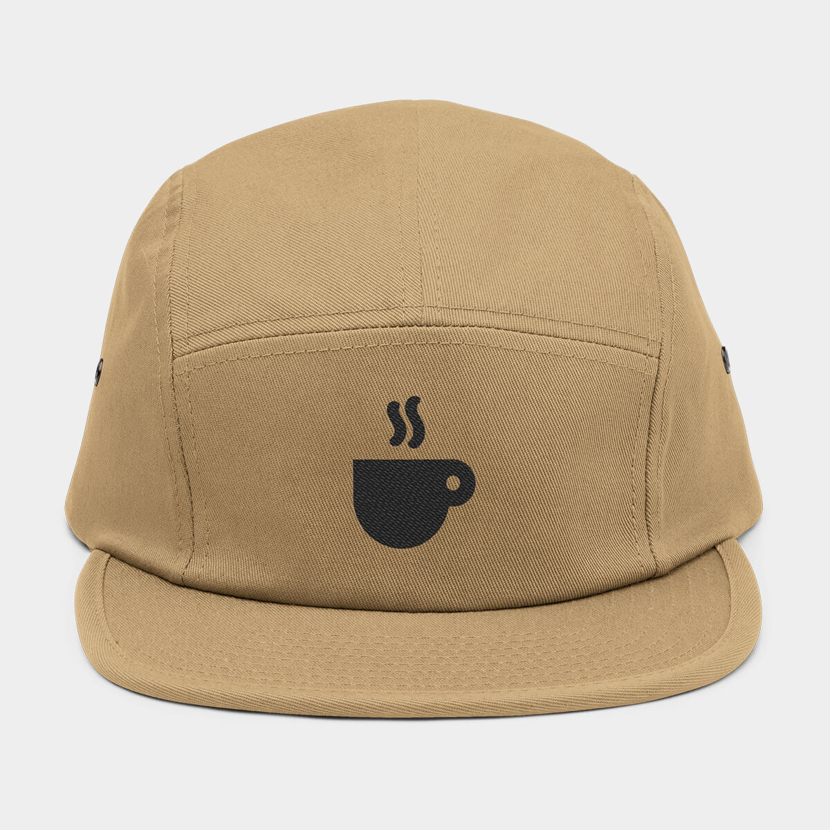 Coffee Lovas Icon 5 Panel Cap (Khaki)