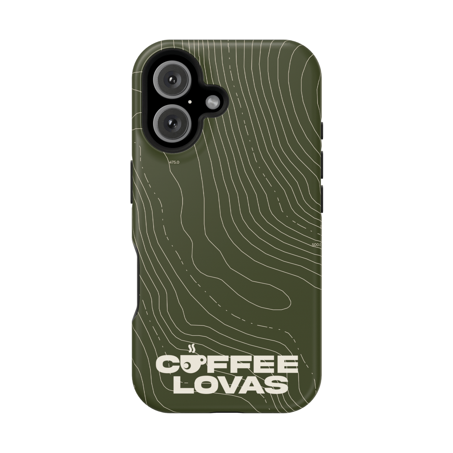 Coffee Lovas Linework (Military Green) MagSafe® Tough Case for iPhone®