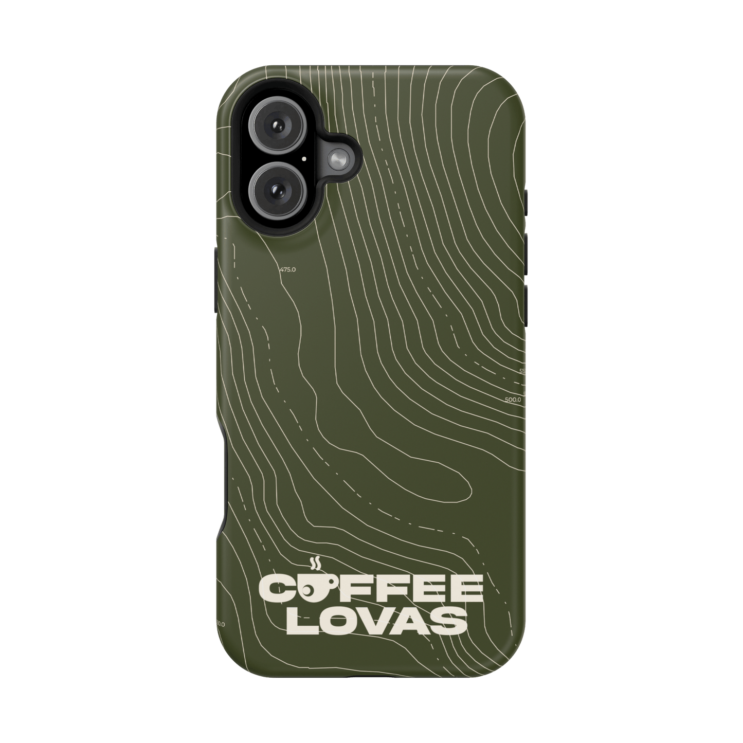 Coffee Lovas Linework (Military Green) MagSafe® Tough Case for iPhone®