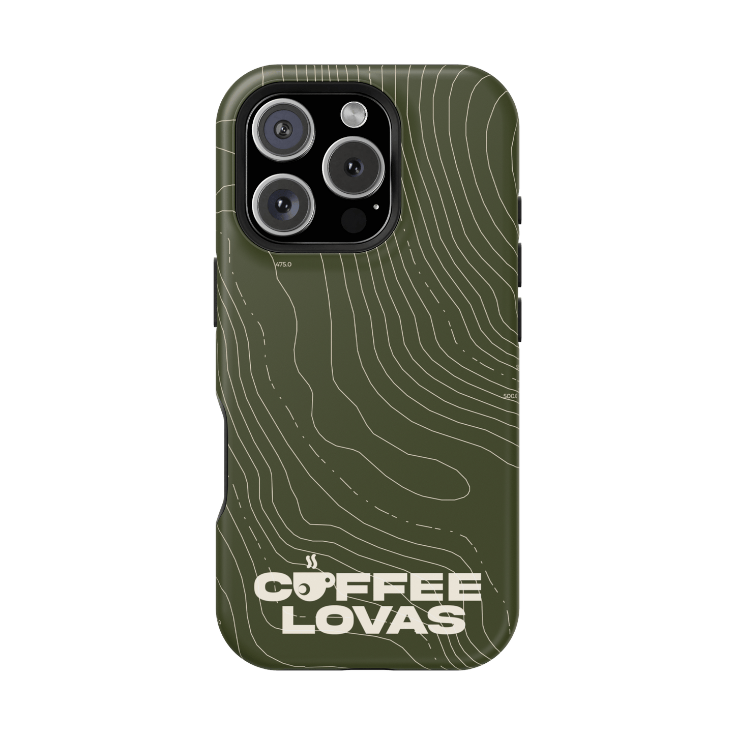 Coffee Lovas Linework (Military Green) MagSafe® Tough Case for iPhone®