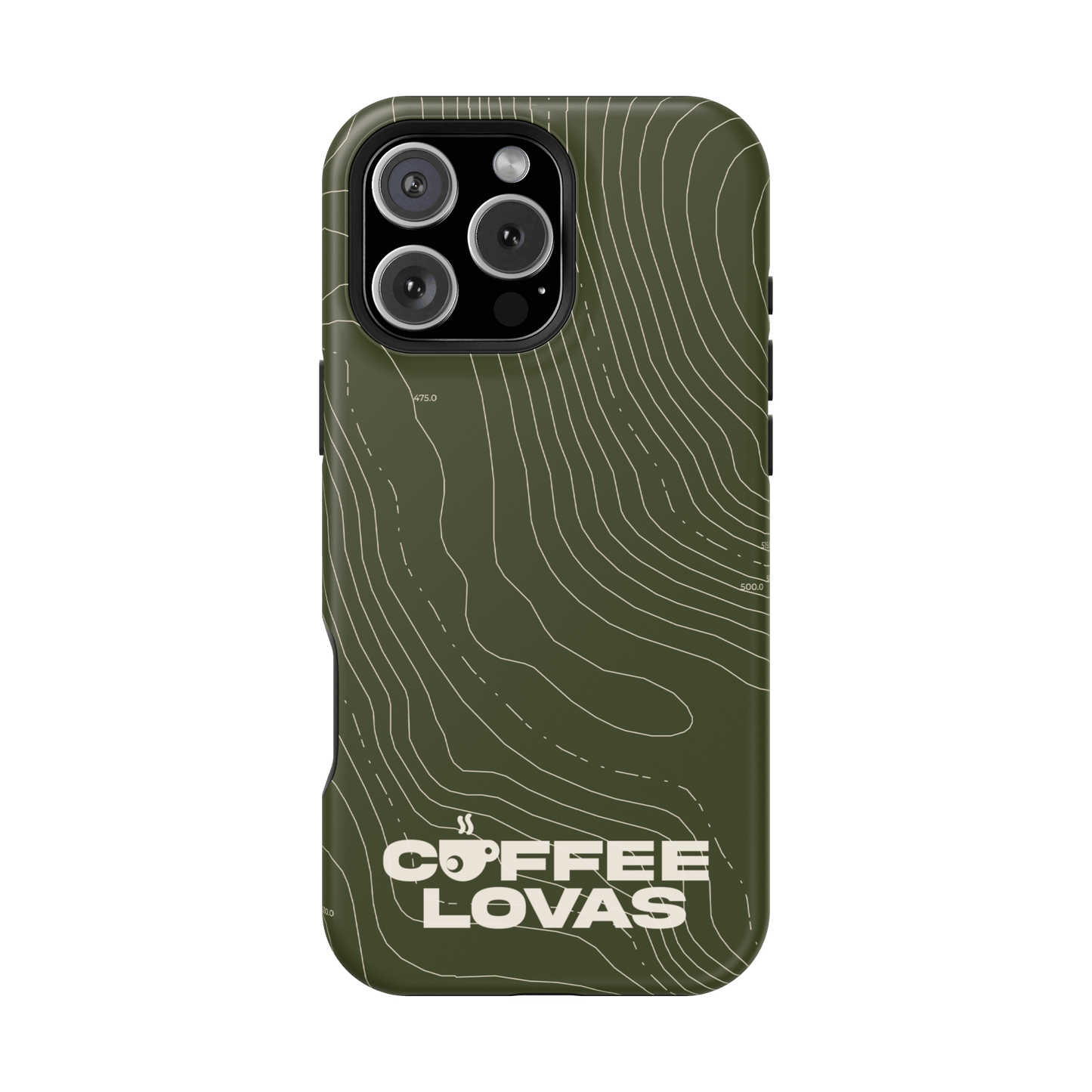 Coffee Lovas Linework (Military Green) MagSafe® Tough Case for iPhone®