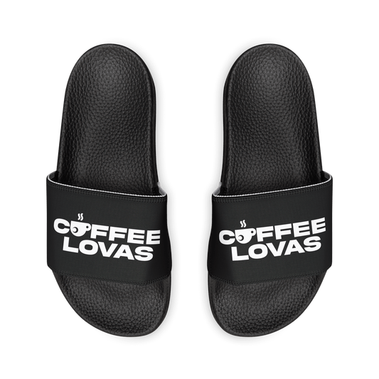 Coffee Lovas Men's Slides (Black)