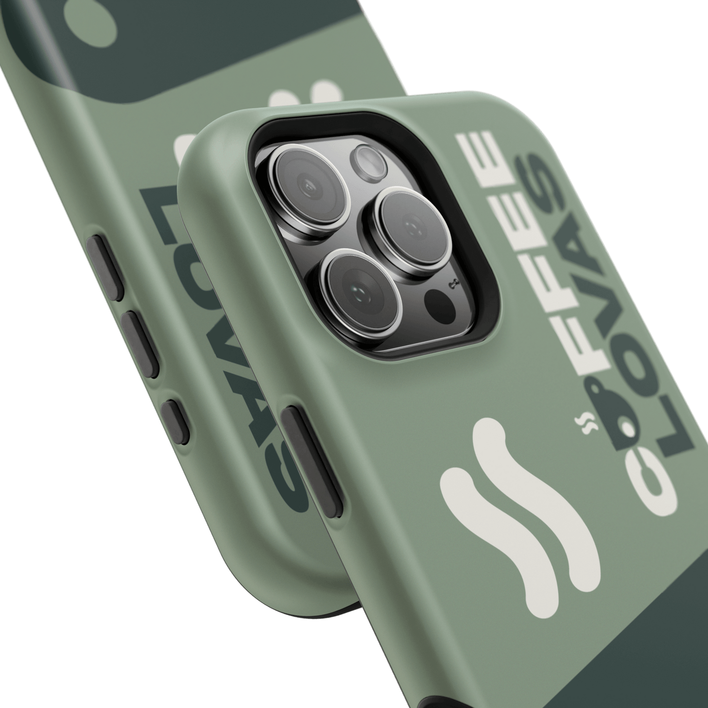 Coffee Lovas (Green) MagSafe® Tough Case for iPhone®