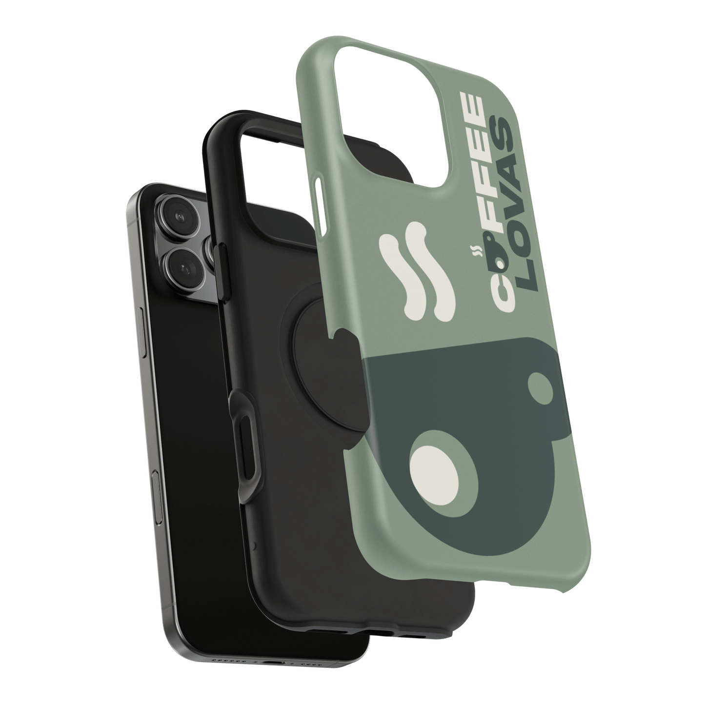Coffee Lovas (Green) MagSafe® Tough Case for iPhone®