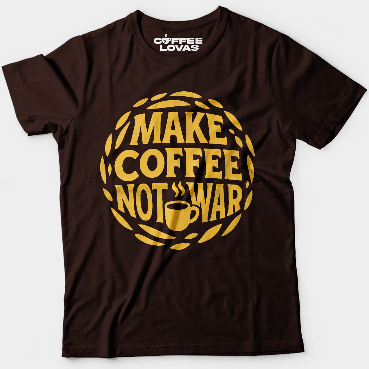 Dark Chocolate Coffee Lovas graphic tee for unity through brew